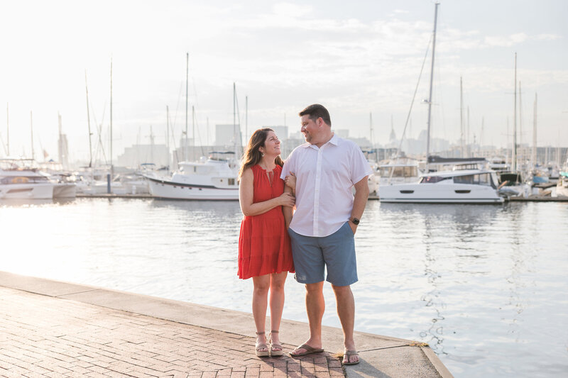 Canton Baltimore Maryland engagement photos at waterfront by Christa Rae Photography