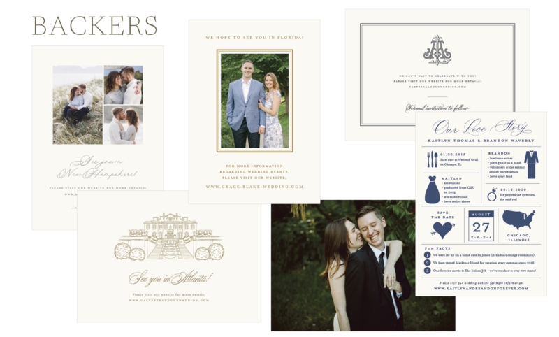 save the date backer examples