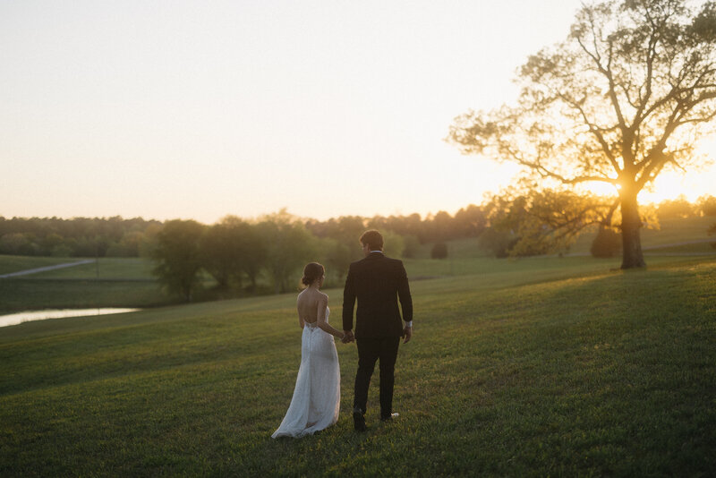 Couple in a quiet, peaceful moment together on their wedding day.