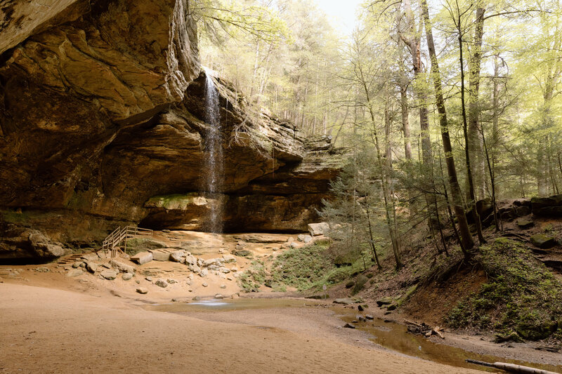 Waterfall at Ash Cave in Hocking Hills State Park.