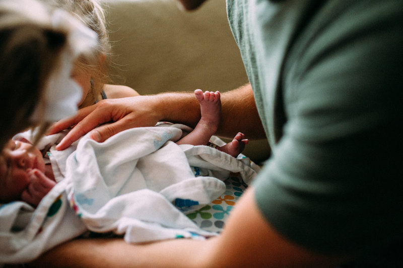 Newborn baby feet at St Luke's Medical Center in Chesterfield, Missouri