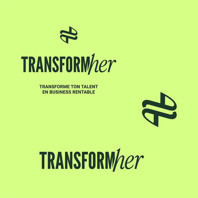 Identité visuelle TransformHer réalisé par Sagittae Design