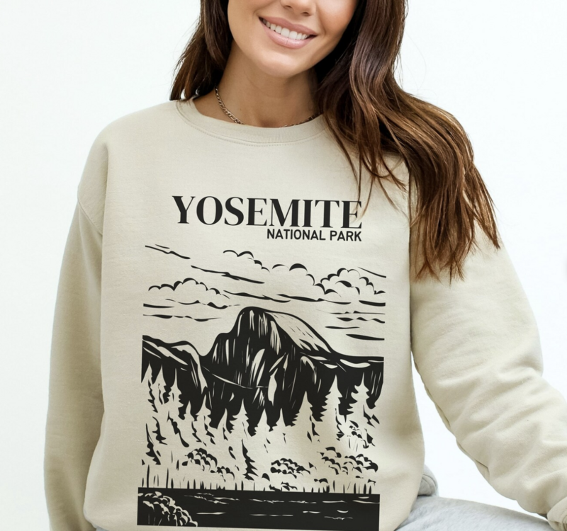 Yosemite National Park Sweatshirt - Sand