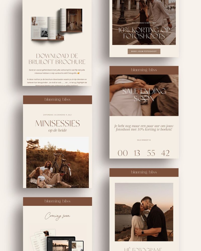 Sales Flodesk email templates voor fotografen