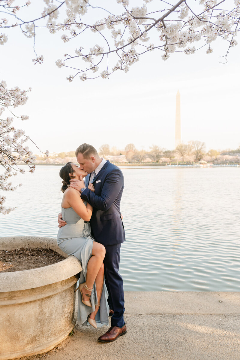 DC cherry blossoms, engagements during cherry blossom season washington dc, kathleen marie Ward photography dc, dc wedding photographer, cherry blossom season, dc cherry blossom festival