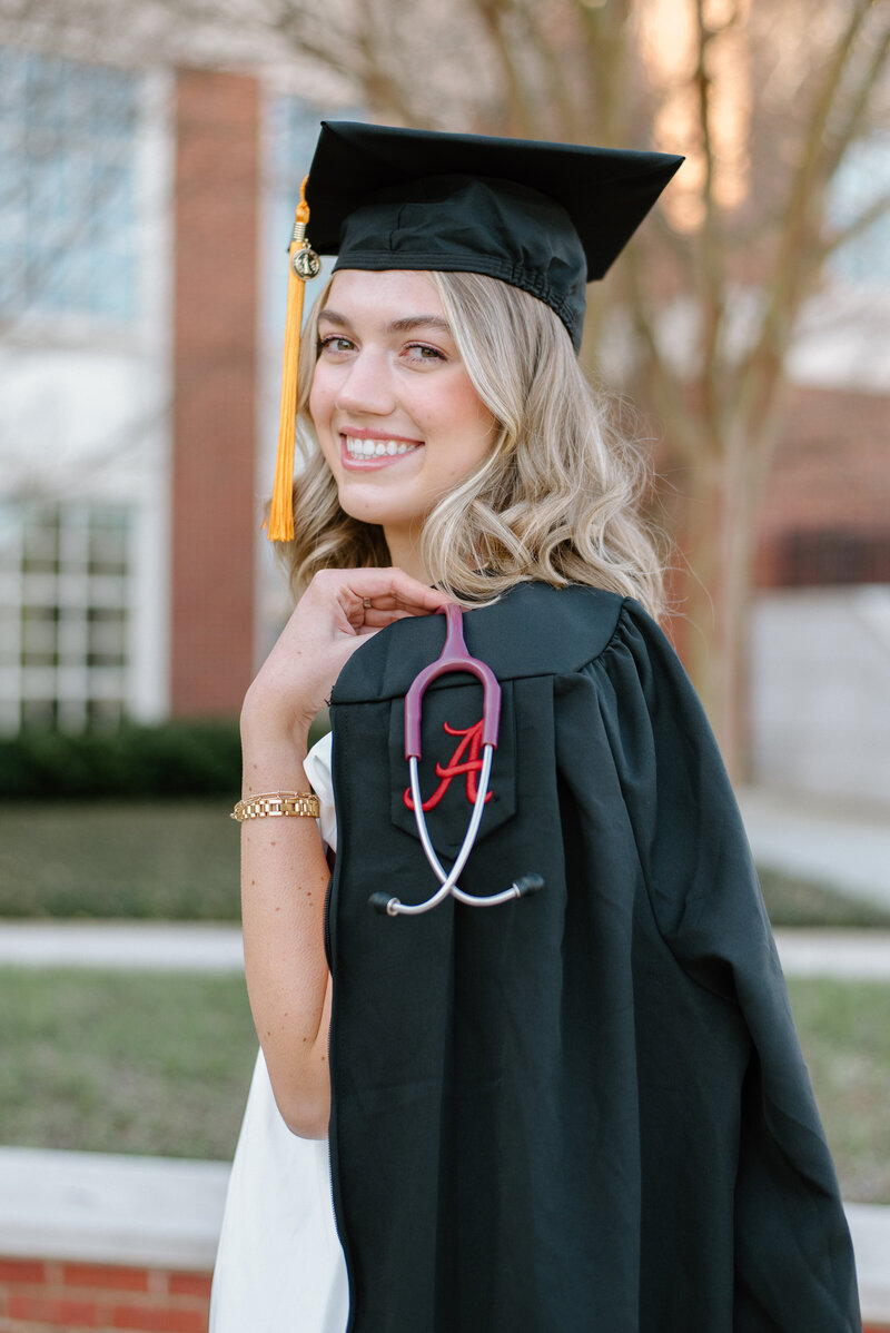 University of Alabama graduation portrait session