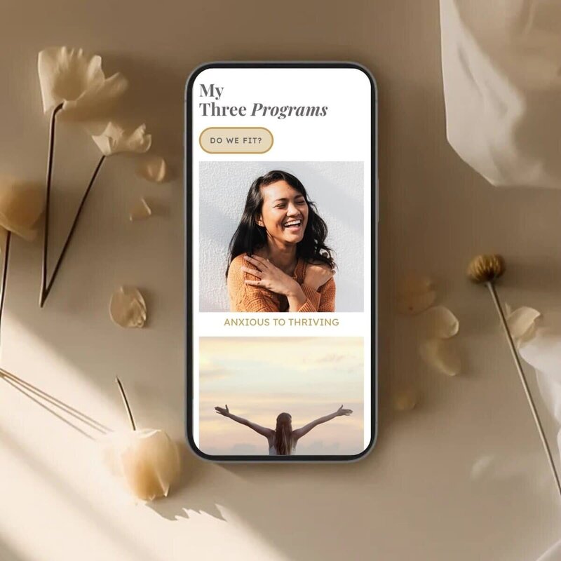 iphone mockup hill family wellness, simplero website design