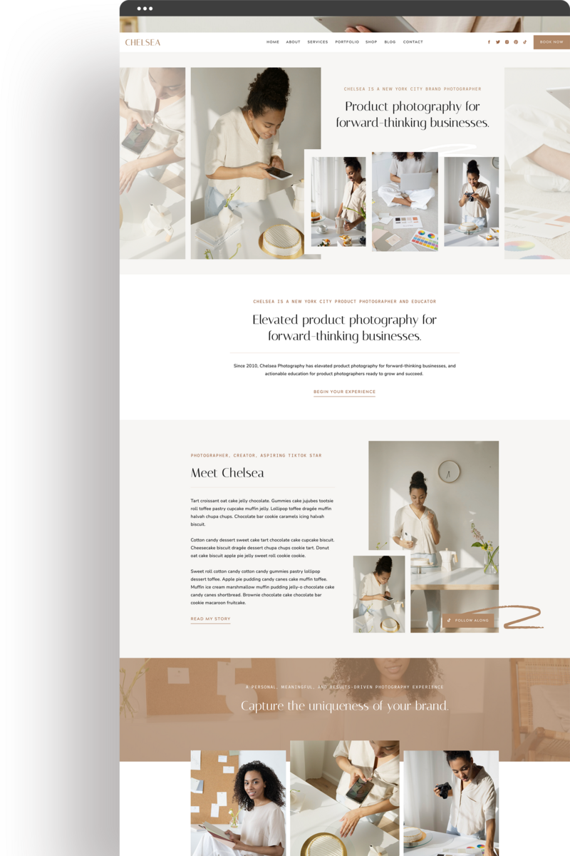 Charleston Showit Website Template by With Grace and Gold - Best Showit Design Designs Designer Designers - Desktop