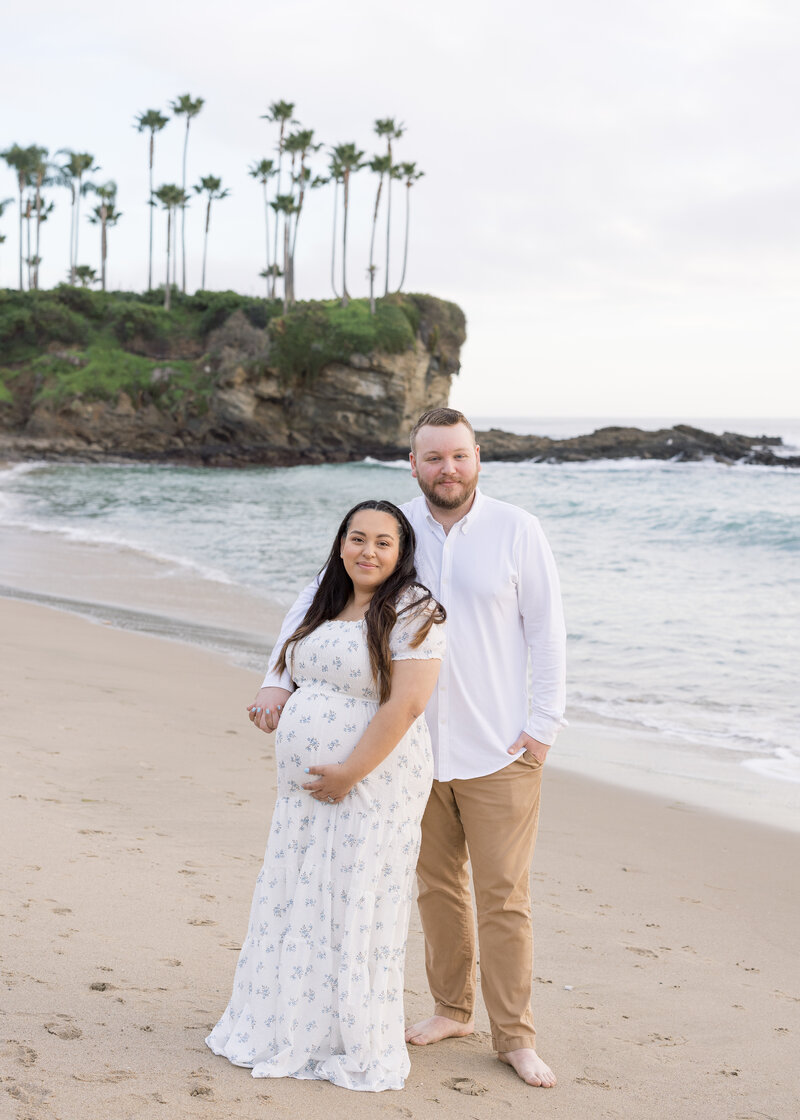 sweet maternity photo on the beach