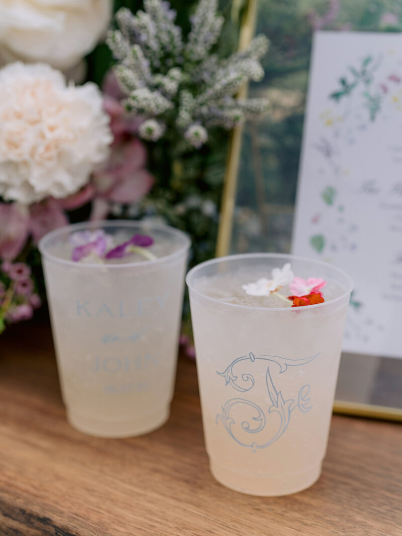 custom summer wedding cocktails