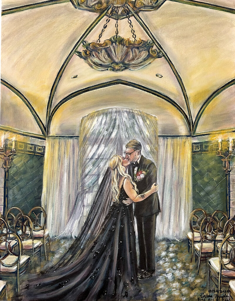 Live Wedding Painting at Das Bevo in Saint Louis Mo
