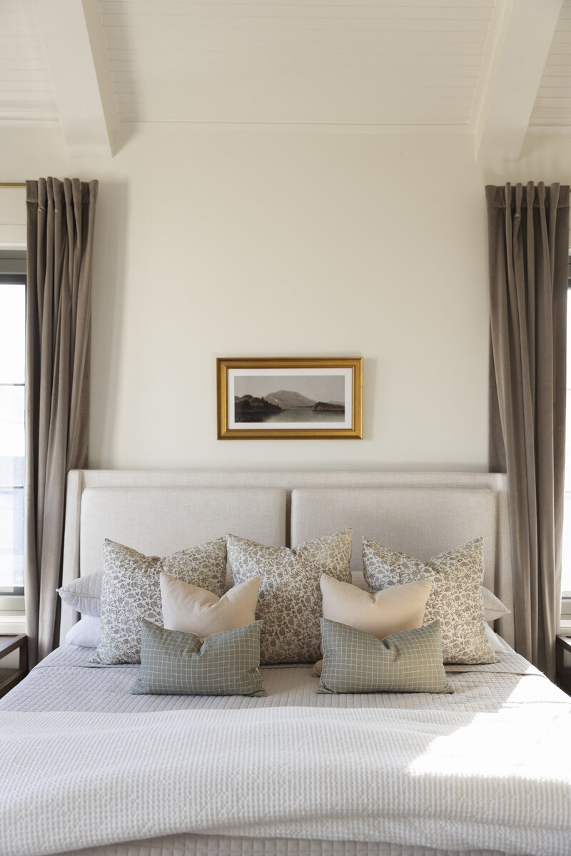 Staged living room with fresh decor and warm southern lighting