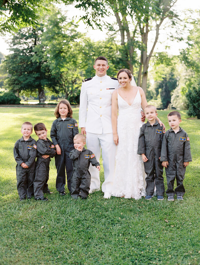 Airmen Ring Bearers at Navy Wedding