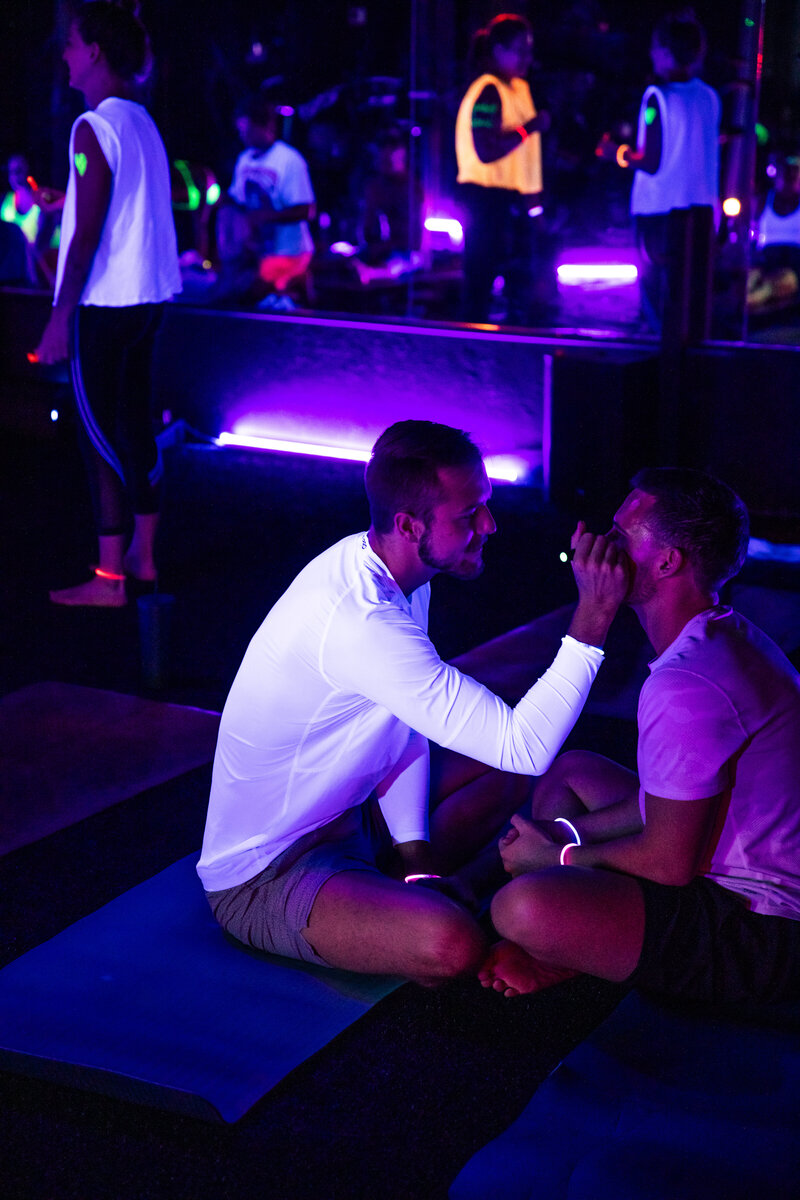 glow and flow yoga neon face paint