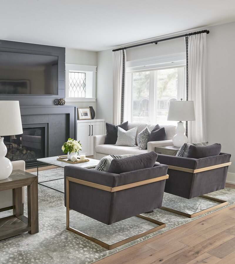 Oakwoods living room interior design by Staci Edwards Design