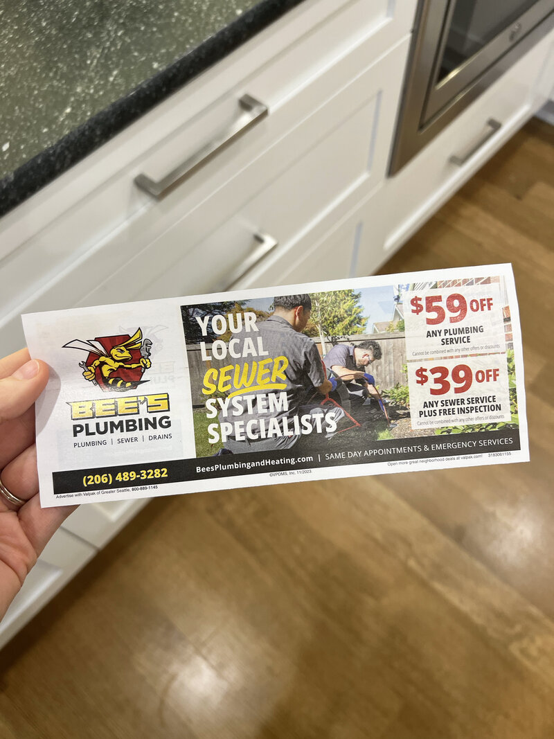 Bees Plumbing | ValPak | Graphic Designer | Van Curen Creative