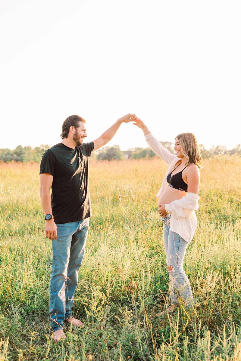Elegant maternity portraits in Richmond, VA, showcasing the anticipation and joy of motherhood