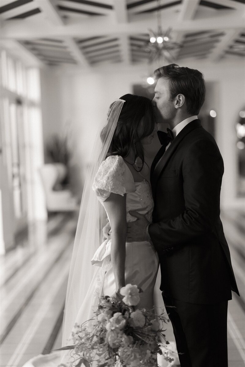 Bride and Groom Sharing a Moment | Nicole Chapman Design