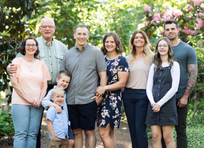 Family photo, showing the founders of Ecosystems and their family.