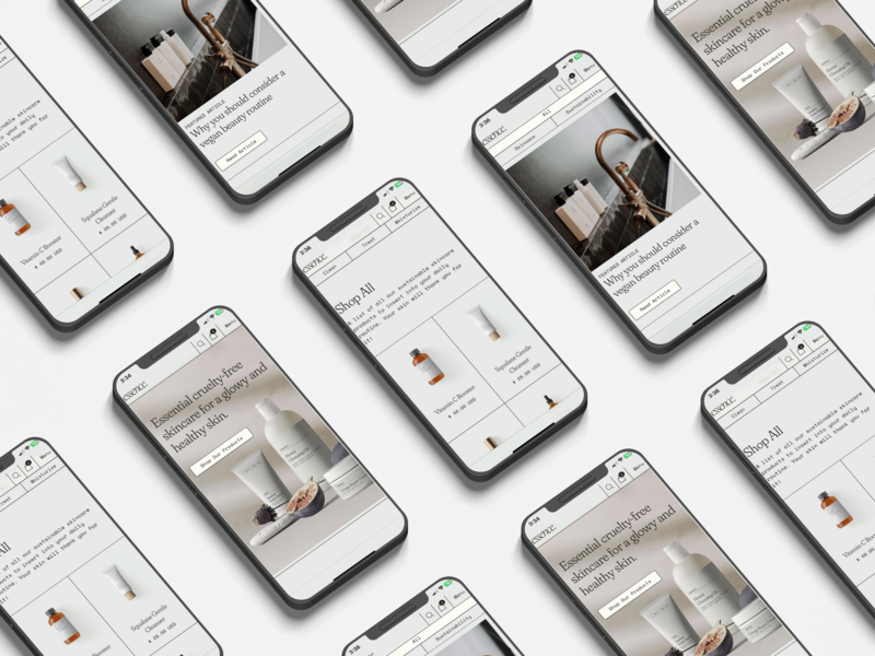 Premium Shopify web design for skincare product