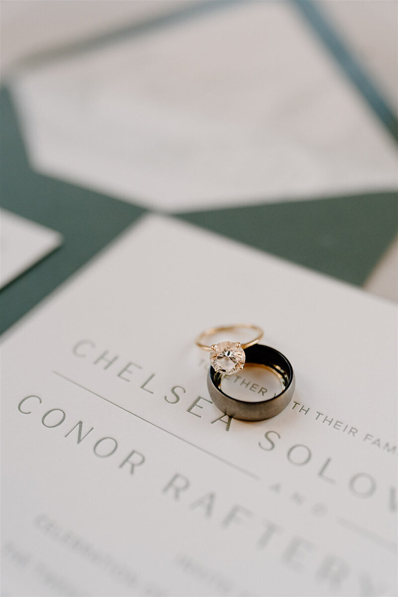Modern Letterpress Pocket Invitation
