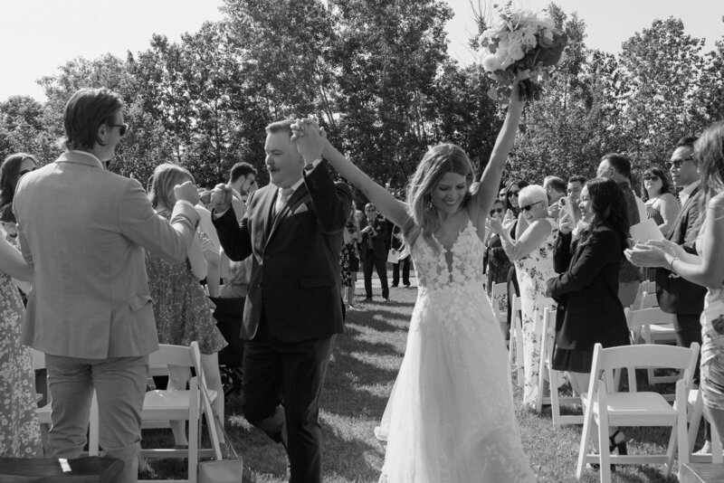 bride and groom kissing