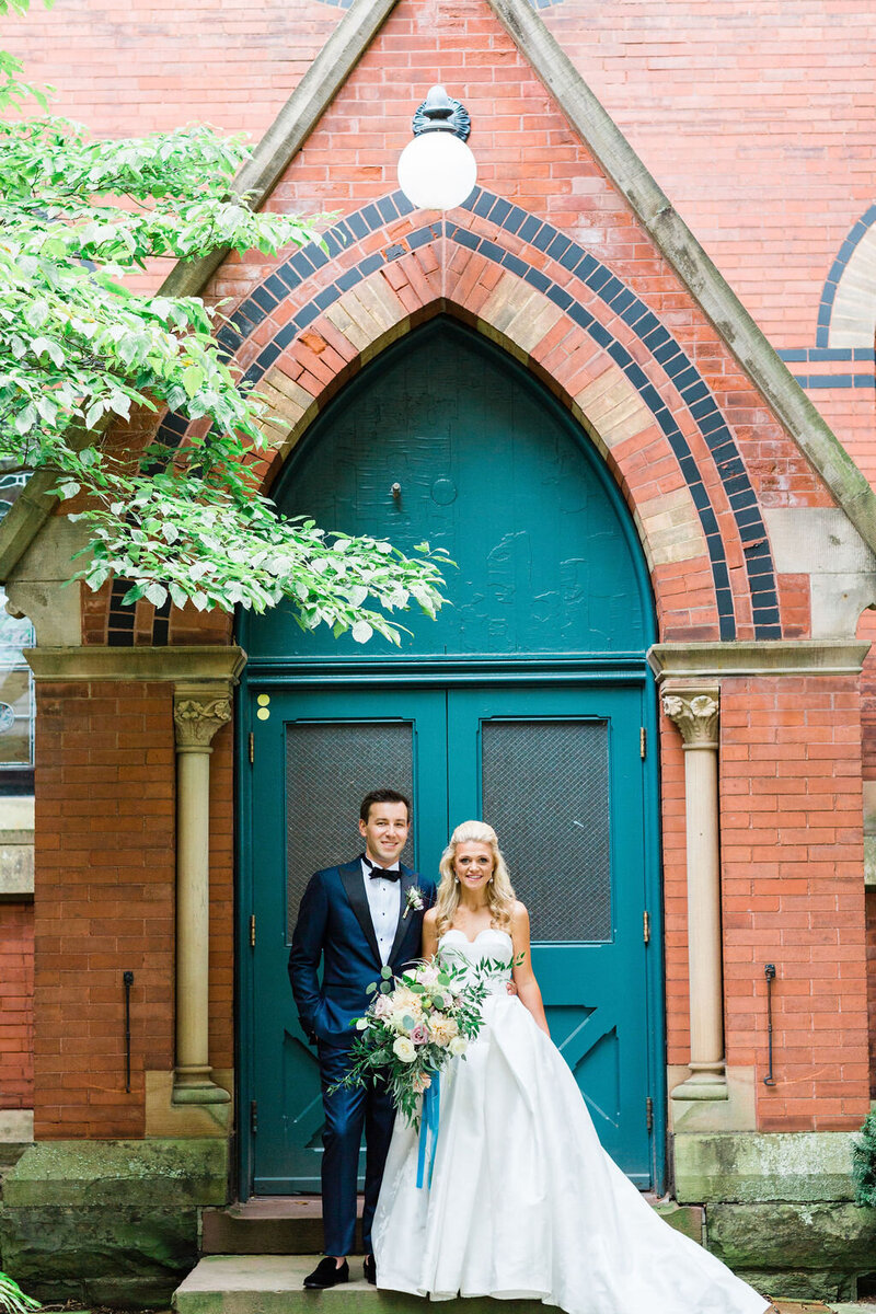 Cornell University couple wedding portrait