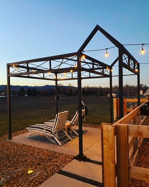 custom steel pergola