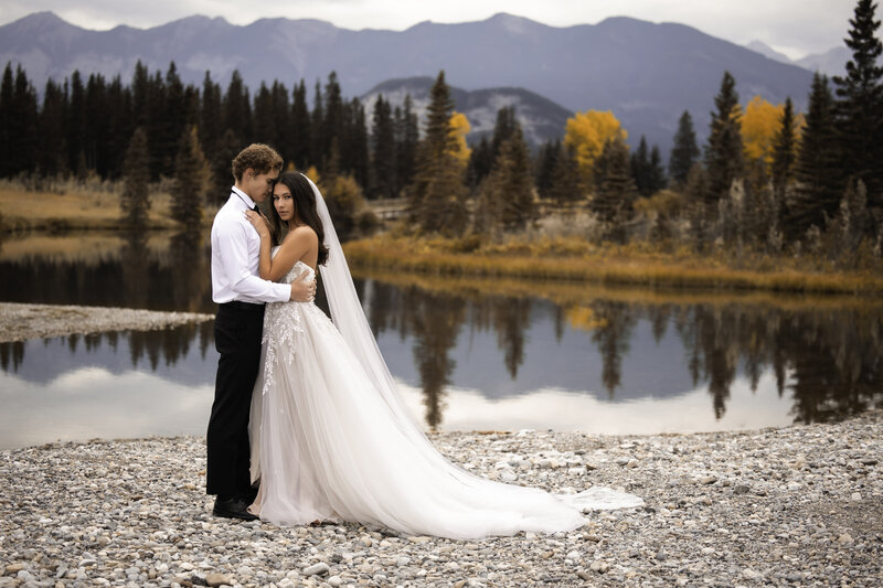 Edmonton bride and groom