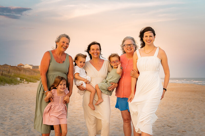 family photos at the beach in north carolina