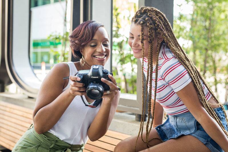 fun senior portrait session in detroit