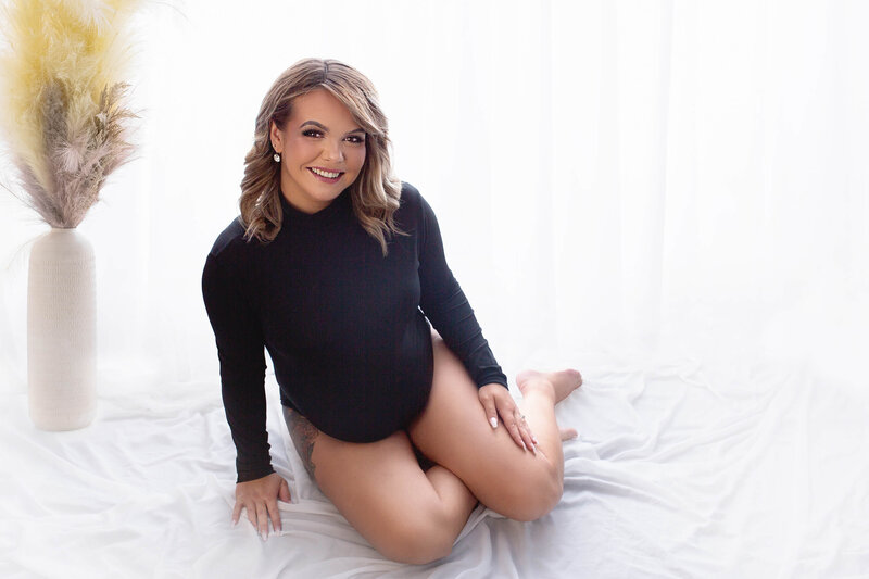 Maternity Photos with Bodysuits 