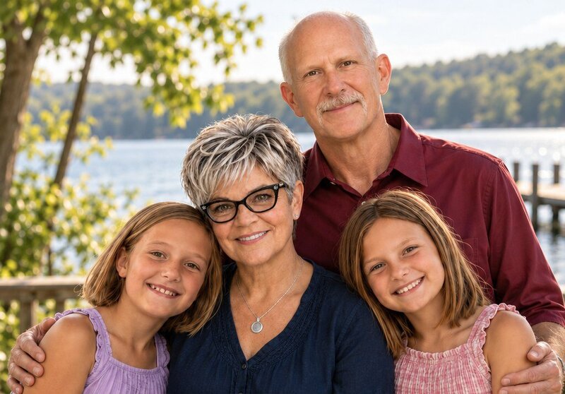 Katrena Waites with her family, including Kenneth