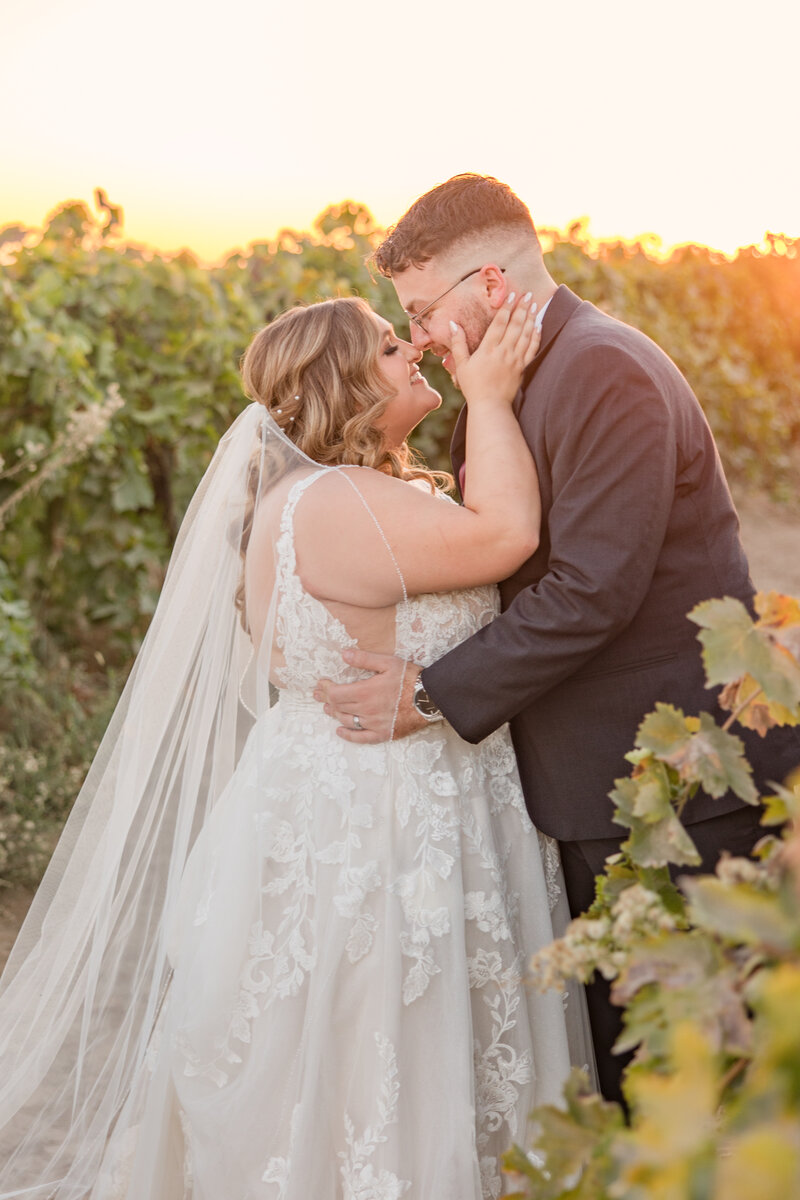 bride and groom portraits at fresno county sportsman club