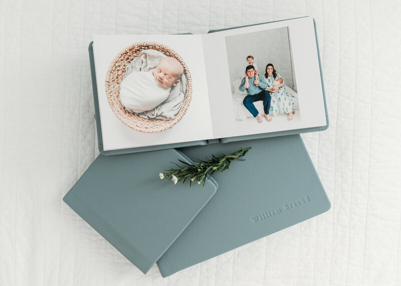 High quality albums of the babies newborn session from Lisa Lefevre, Atlanta Newborn Photographer