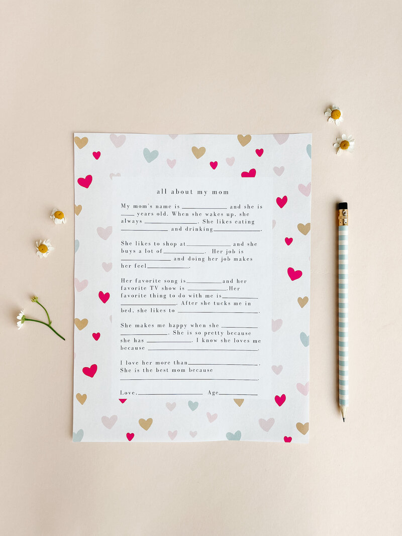Free Mother's Day Interview Printable