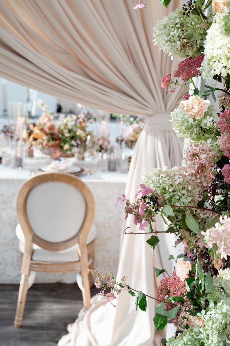 reception details for a wedding at Commodore Perry Estate with Jenna Wren 