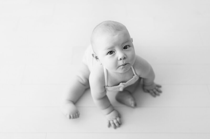 photo of baby sitting up