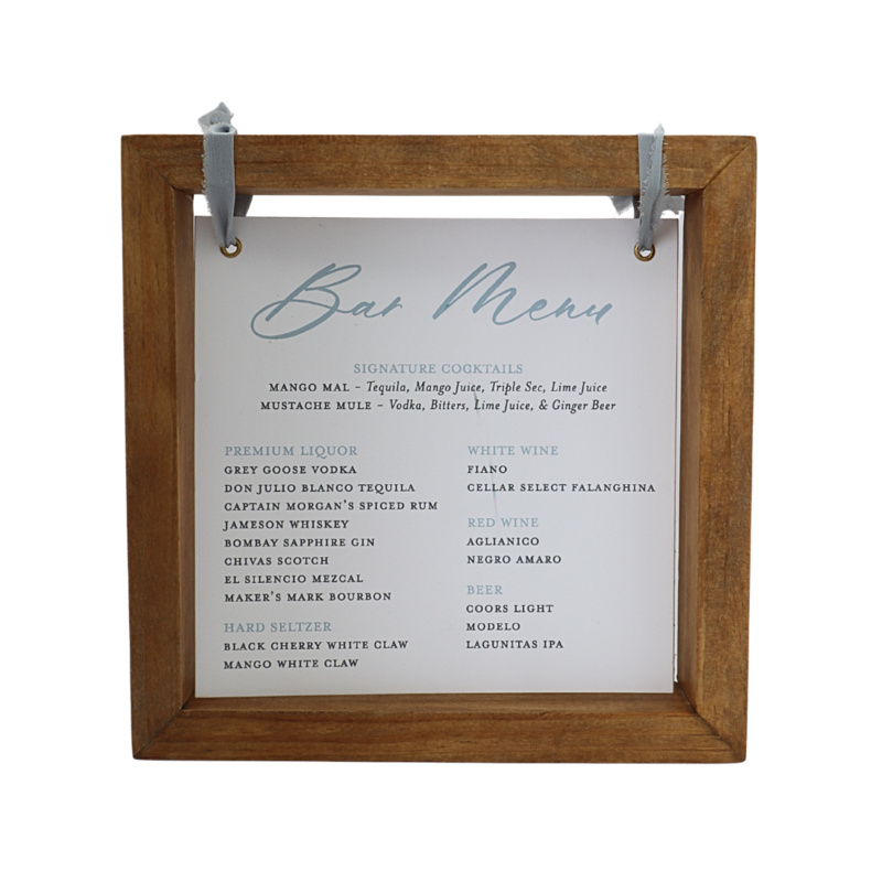 CHARLIE SQ Wood Hanging Sign