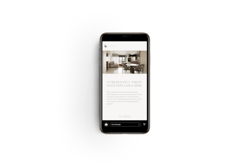 Earthy Instagram story templates Fern & Fig 4