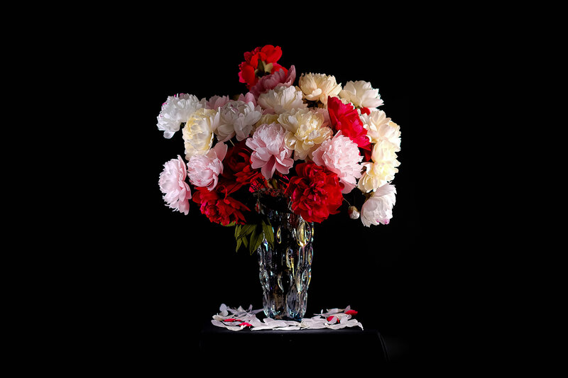 Paper peonies