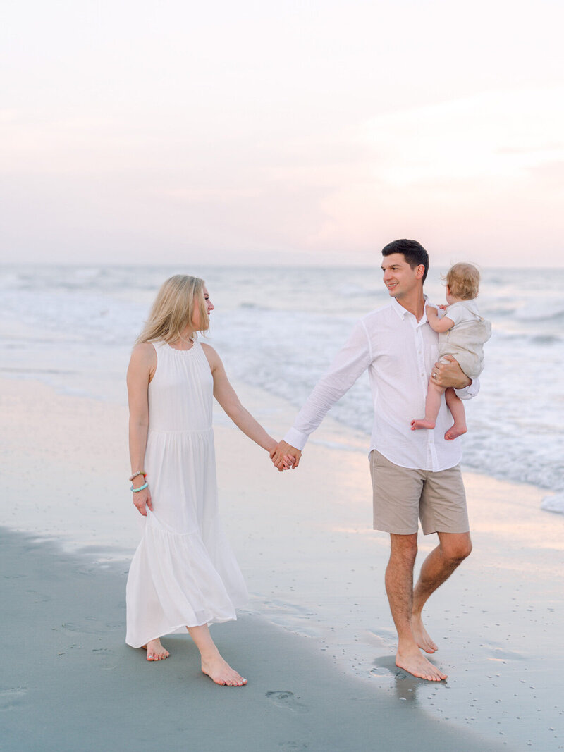 Myrtle Beach family photographer — beach portrait session at golden hour on the Grand Strand