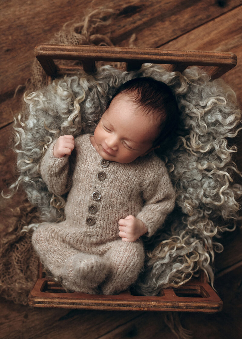 Denver newborn photographyboyinbed