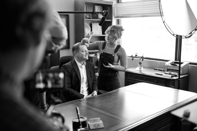 Behind the scenes of a set with Cassi Angier of Good Girl Bad Girl Studios.