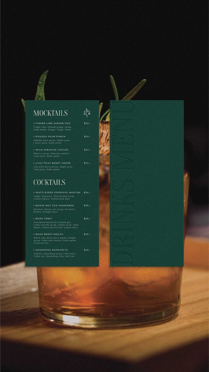 menu design cafe