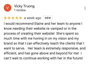 client's google review