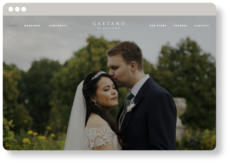 Gaetano Di Giacomo - Wedding Photographer and Videographer - website showit design - azori studio