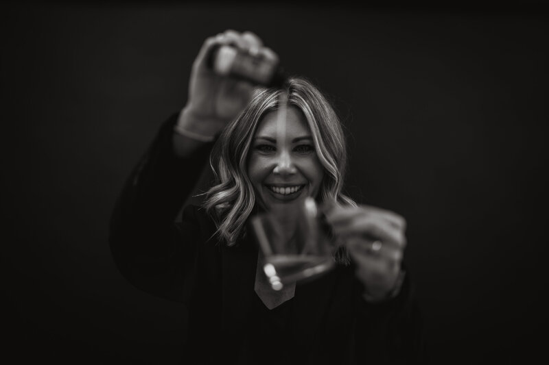 hair artist and stylist pouring up a client coffee to pair with her private luxury salon experience