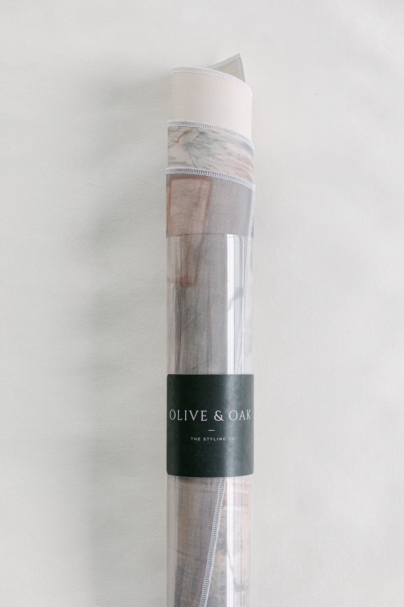 European linen mat for styling soft-toned wedding details and invitation suites