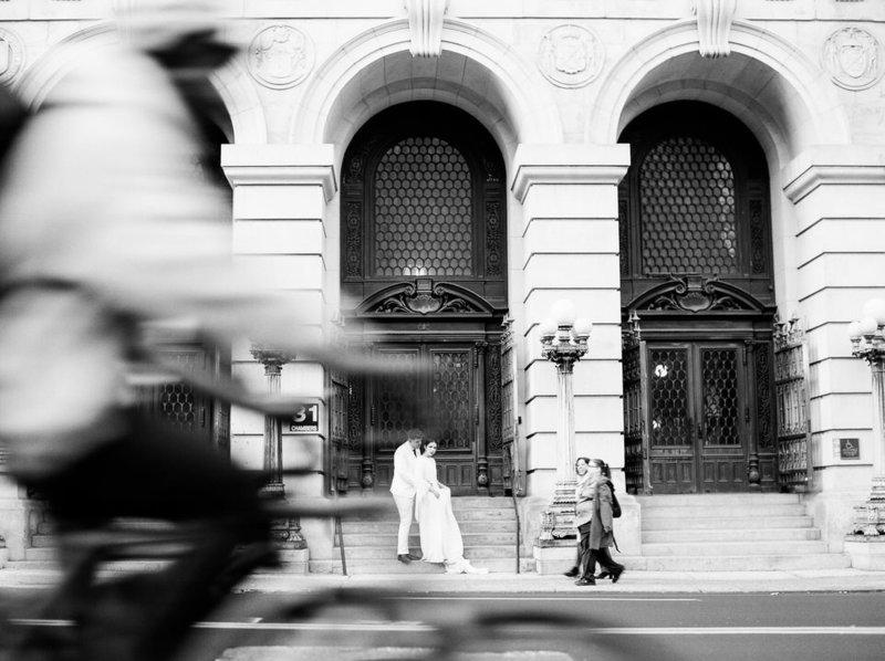 A Nyc City Hall Wedding Featuring A Bride That Made Her Own Flowy Gown